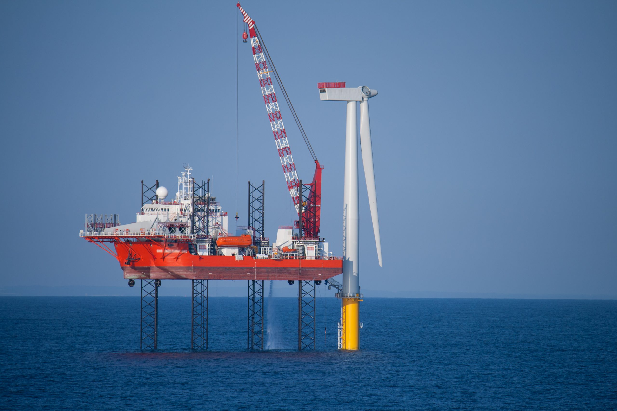Offshore,Wind,Turbine,In,A,Windfarm,Under,Construction,Off,The